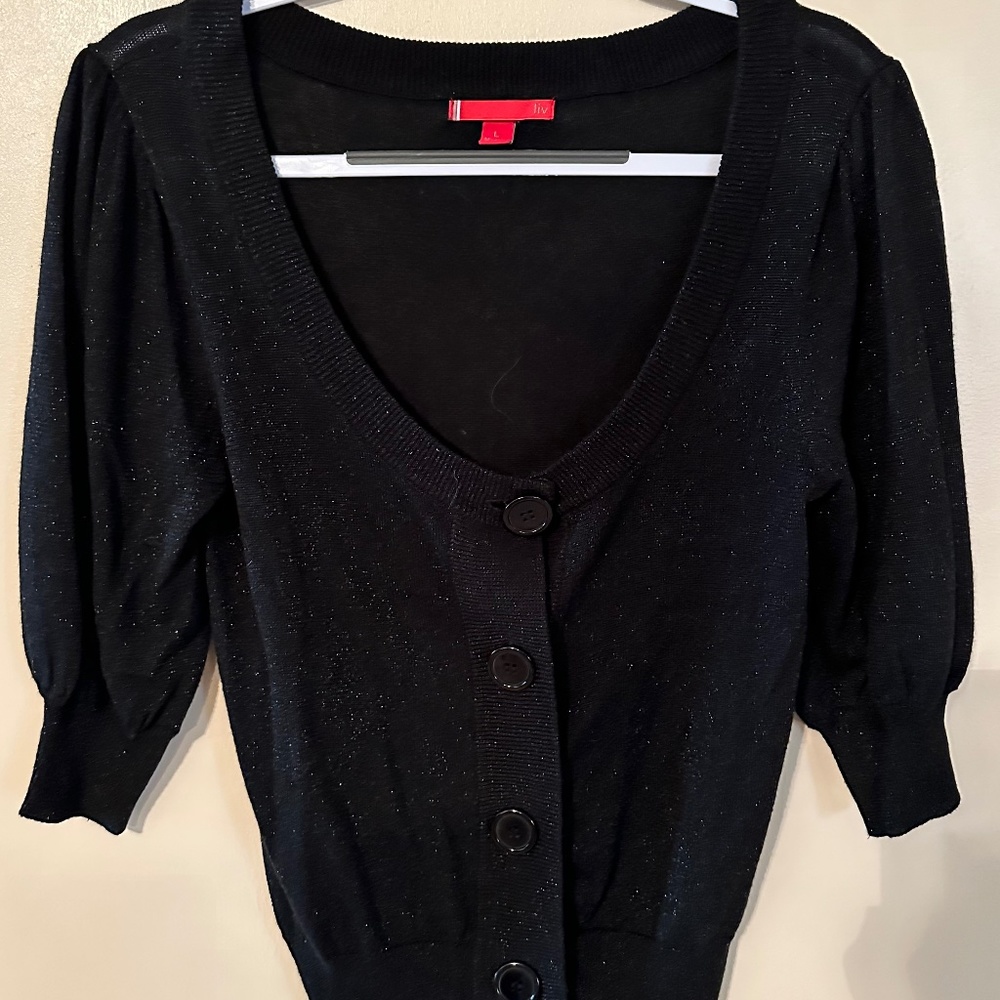 Womens black cardigan size Lg